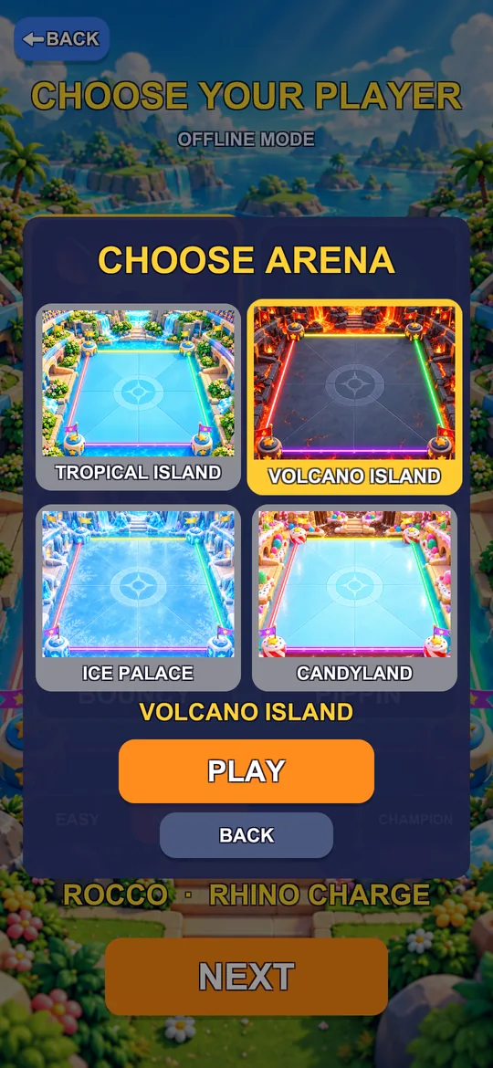 Choosing an arena