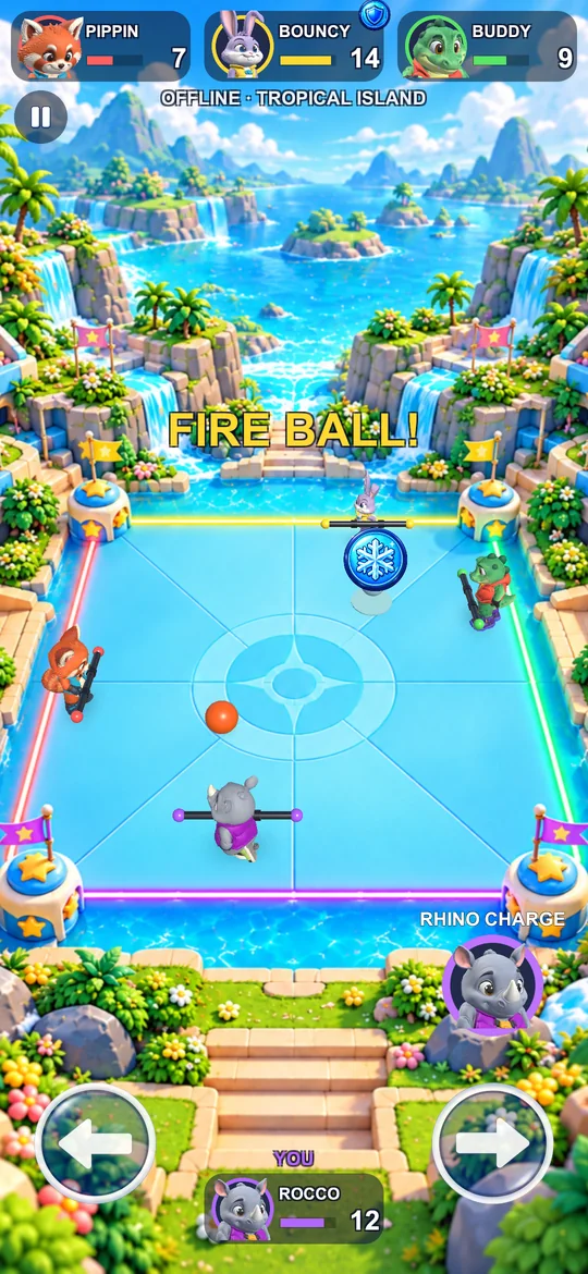 A match on the tropical island